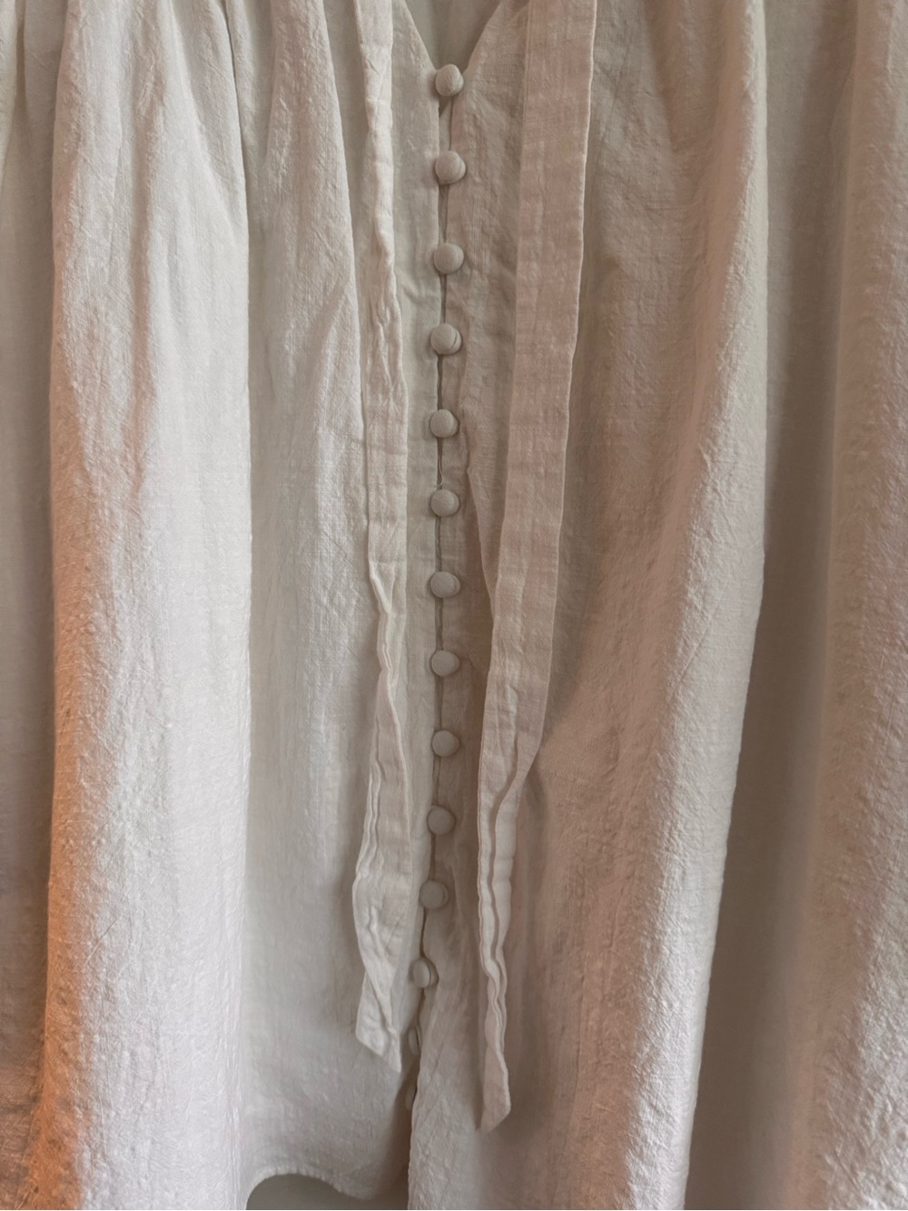 SABO White Button-Front Peasant Blouse - Picture 4 of 4